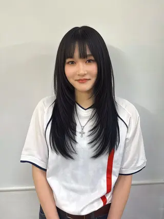 ロング カラー ウルフレイヤー エクステ/kokiのヘアスタイル