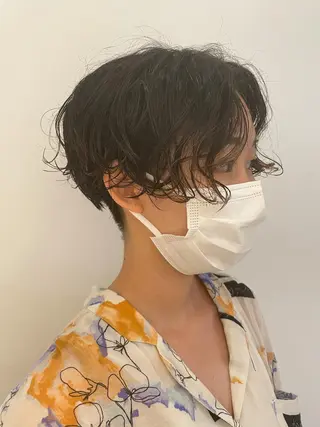 ショート パーマ 斉藤 瑞恵のヘアスタイル