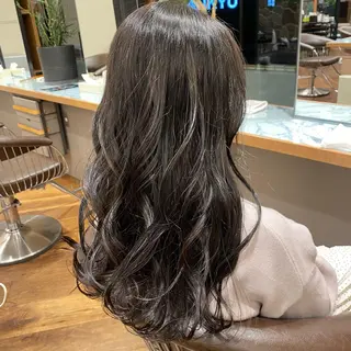 セミロング レイヤー/グレージュ メンズパーマのヘアスタイル