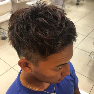 ショート メンズ 韓国風メンズ/毛流れ ヘアなら須田龍世のヘアスタイル