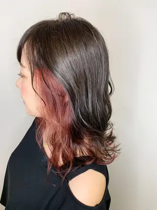 セミロング カラー エクステ KAZUMAのヘアスタイル