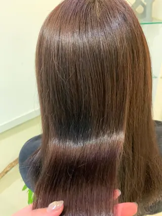 ロング カラー ブリーチしない暖色 カラー🥀杉 優菜のヘアスタイル