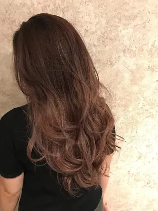 ミディアム カラー パーマ 小顔カット✨ 透明感カラー/村上のヘアスタイル