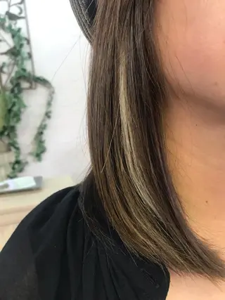 セミロング カラー 桧山 真のヘアスタイル