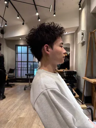 ショート パーマ メンズ heavenly by HAVANA新宿所属・メンズショート/ピン パーマ/新宿/フウガのヘアスタイル