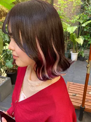 ショート カラー ✨最安値✨エクステ カラー🌼つきな🌼のヘアスタイル