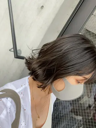 ミディアム カラー パーマ 大宮 / ボブ特化 永井竜也のヘアスタイル