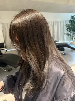 ロング カラー ヘアアレンジ オリーブ透明感カラー 表参道/MIKUのヘアスタイル