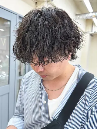 ショート パーマ メンズ メンズパーマ メンズ特化ryoのヘアスタイル