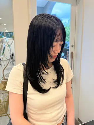 ロング 山元 くるみのヘアスタイル
