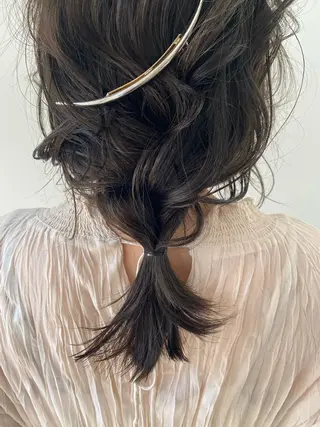 セミロング カラー ヘアアレンジ 透明感カラー、 アレンジ/miyuのヘアスタイル