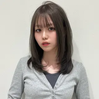 ミディアム 韓国𝐻𝑎𝑖𝑟 🇰🇷🖤ジアのヘアスタイル