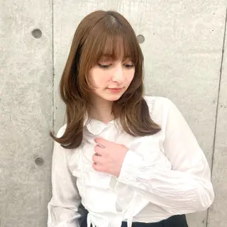 ミディアム 韓国レイヤー 🧸🤍ちずみのヘアスタイル