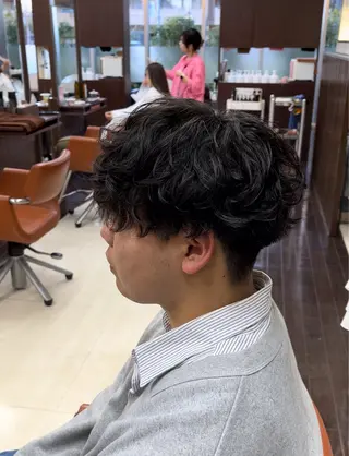 ショート パーマ メンズ AROH men's cut&men's perm 船橋店所属・🧊メンズ特化🧊 高木航希のヘアスタイル