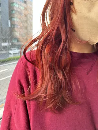 ロング カラー 愛結 暖色カラー🎀🩰のヘアスタイル