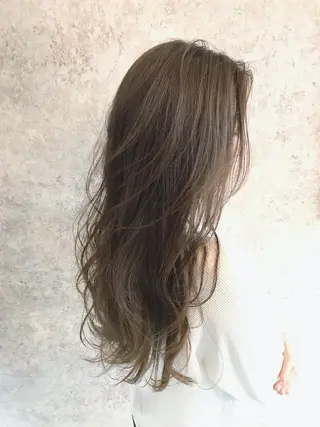 ミディアム カラー パーマ 小顔カット✨ 透明感カラー/村上のヘアスタイル