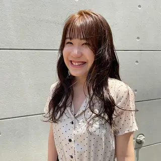 セミロング カラー 高橋 みく/ minim 暖色のヘアスタイル