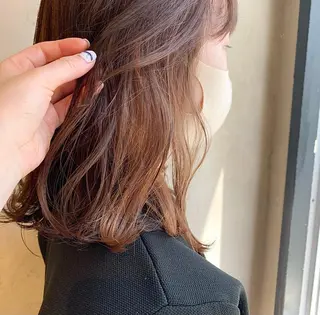 ミディアム 小顔カット/韓国 カラー🌙shikiのヘアスタイル