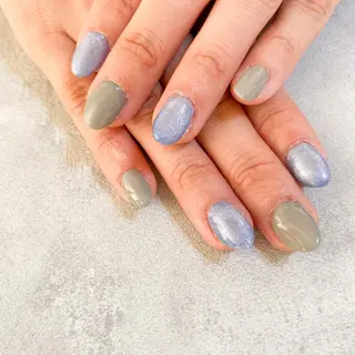 ネイル ゴテゴテ💙ワンホン リオナのネイルデザイン