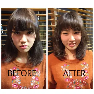 ミディアム 苅田 茂樹のヘアスタイル