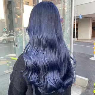 ロング カラー 韓国っぽ♡寒色/暗髪 🫧MOEKA🦋のヘアスタイル