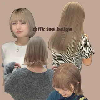 カラー ベージュ/透明感/ 桃子🎀のヘアスタイル