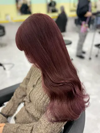 ロング カラー パーマ ヘアアレンジ メンズ キッズ ネイル マツエク・マツパ アイブロウ linette所属・🐩推し活🐩 FUTABA🍒のヘアスタイル
