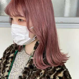 ミディアム カラー ヘアアレンジ maoブリーチ無し 似合わせカラーのヘアスタイル