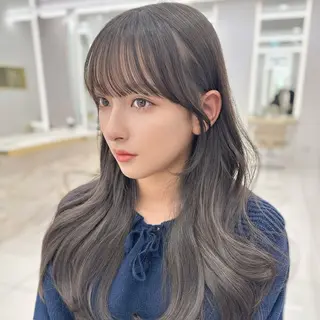 ロング 韓国顔まわり/前髪 /レイヤー/いつきのヘアスタイル