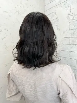 ミディアム カラー ヘアアレンジ 🪽髪質改善ストレー ト🤍美羽🤍のヘアスタイル