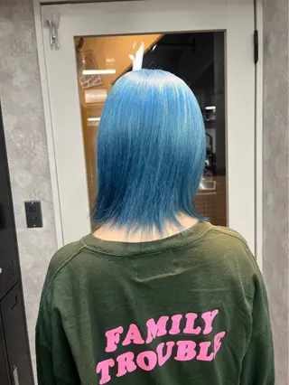 カラー メンズウルフ🐺♡ ブリーチ♡ヘアメ🎀のヘアスタイル