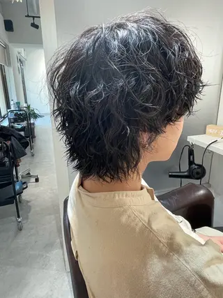 ミディアム パーマ メンズ 川崎メンズパーマ特化 根本涼太のヘアスタイル