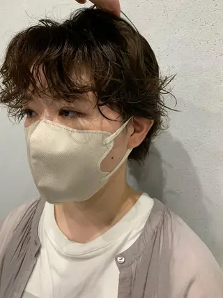 ショート パーマ ボブパーマコテ巻き風 パーマNo1深江秀平のヘアスタイル