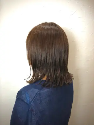 ミディアム 縮毛矯正&髪質改善/ きょうの🐺のヘアスタイル