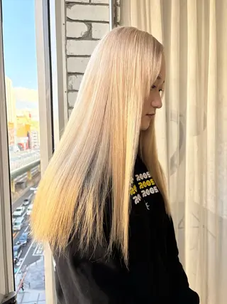 ロング パーマ 艶ハイトーン👑♡ NATSUKIのヘアスタイル