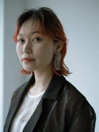 ミディアム 阪口 依美奈のヘアスタイル