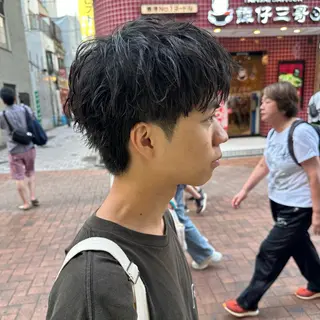 ショート パーマ メンズ ハイトーン/パーマ/ メンズ / 櫻本🌐のヘアスタイル