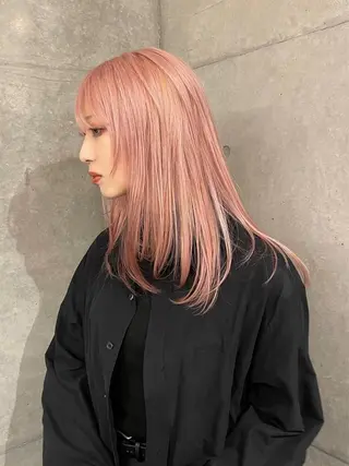 セミロング カラー レイヤーカットとハイ トーン/HIROKIのヘアスタイル