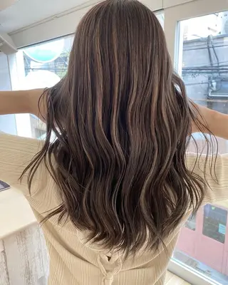 セミロング カラー ヘアアレンジ 久米 治仁のヘアスタイル