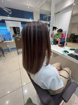 セミロング カラー はだゆうき @hadadan08のヘアスタイル