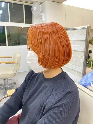 ショート カラー レイヤーウルフ エクステ磯部のヘアスタイル