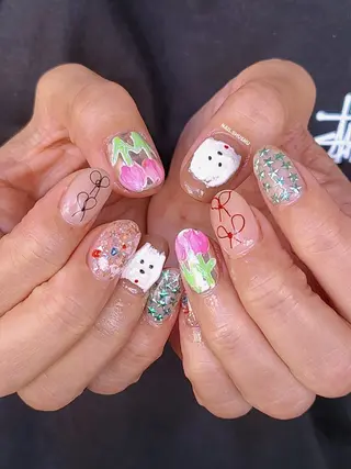 ネイル 3dパーツ/流行り 👧shushu❤️のネイルデザイン