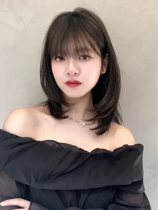 ミディアム ブリーチなしW🎀 髪質改善/はのんのヘアスタイル