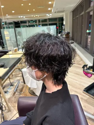 メンズ メンズ特化/フェザー /パーマ/伊勢元のヘアスタイル