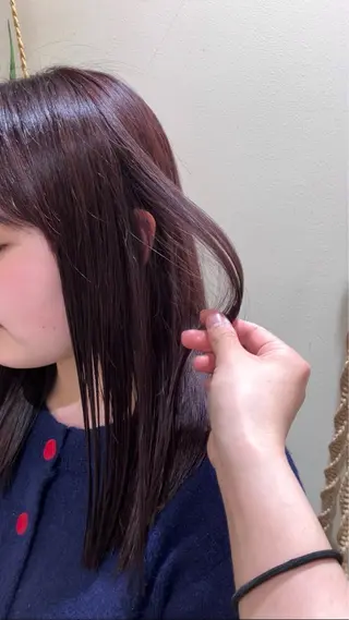 セミロング カラー CYAN.栄店所属・久野 紗愛のヘアスタイル