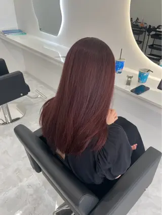 セミロング カラー 福田 奈那のヘアスタイル