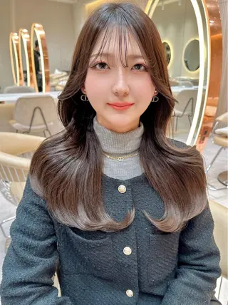 セミロング カラー レイヤー❣️縮毛矯正 川村利幸のヘアスタイル