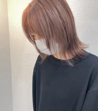 ミディアム カラー お洒落ベージュ🤎 代官山shibukiのヘアスタイル