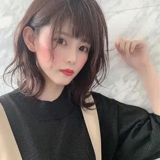 ミディアム カラー SAKURA 原宿所属・なかの たくみのヘアスタイル