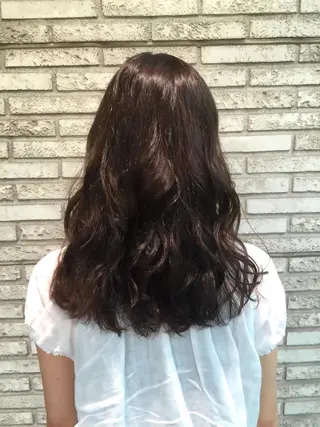 ロング カラー パーマ デザインヘア 小林裕史のヘアスタイル